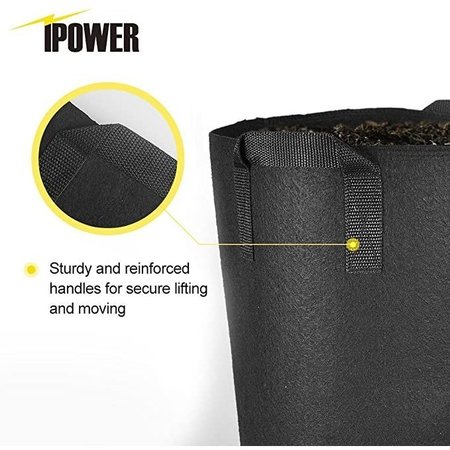 Ipower 3-Gallon Fabric Aeration Pots Container with Strap Handles GLGROWBAG3X5